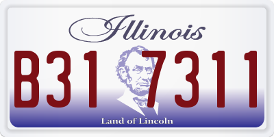 IL license plate B317311