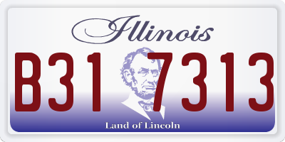 IL license plate B317313