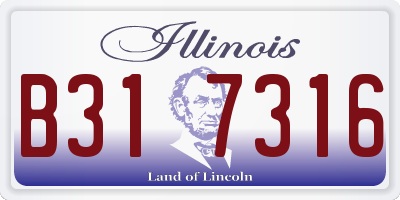 IL license plate B317316