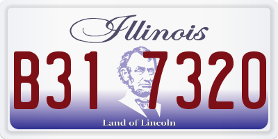 IL license plate B317320