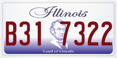 IL license plate B317322