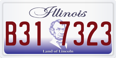 IL license plate B317323