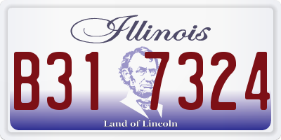 IL license plate B317324