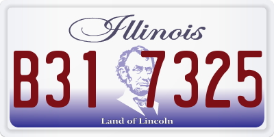 IL license plate B317325