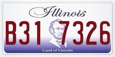 IL license plate B317326