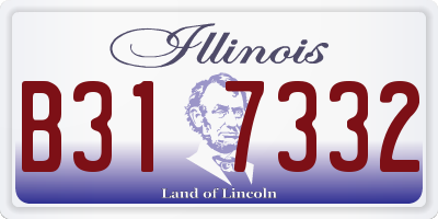 IL license plate B317332