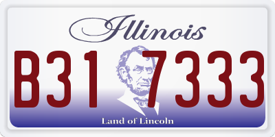 IL license plate B317333