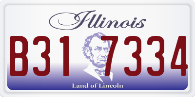 IL license plate B317334