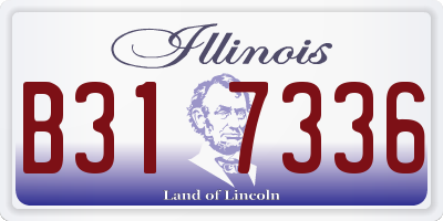 IL license plate B317336