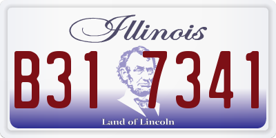 IL license plate B317341
