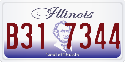 IL license plate B317344