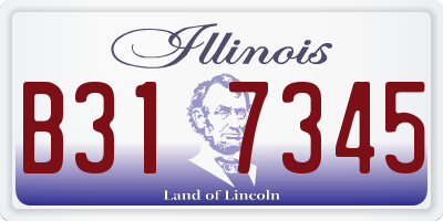 IL license plate B317345