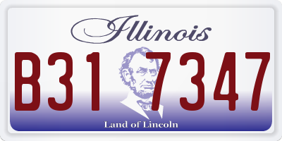 IL license plate B317347