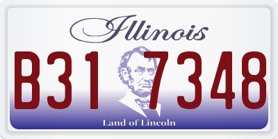 IL license plate B317348
