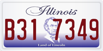 IL license plate B317349