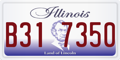 IL license plate B317350