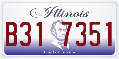 IL license plate B317351