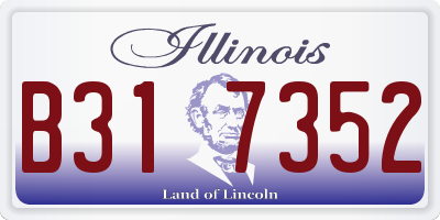 IL license plate B317352