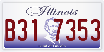 IL license plate B317353