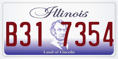 IL license plate B317354