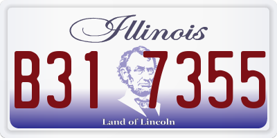 IL license plate B317355