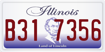 IL license plate B317356