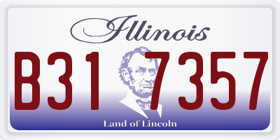 IL license plate B317357