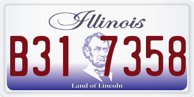IL license plate B317358
