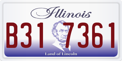 IL license plate B317361