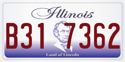 IL license plate B317362