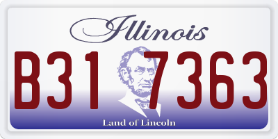 IL license plate B317363