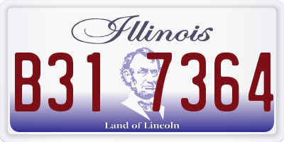 IL license plate B317364