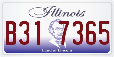 IL license plate B317365