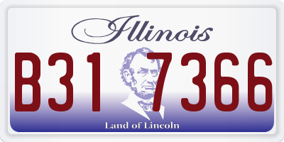 IL license plate B317366