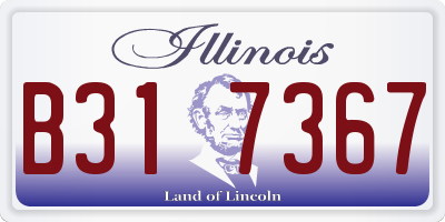 IL license plate B317367