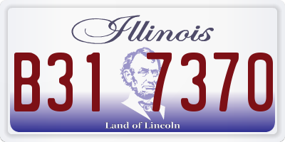 IL license plate B317370