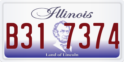IL license plate B317374
