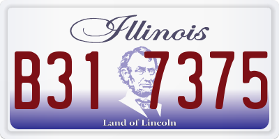 IL license plate B317375