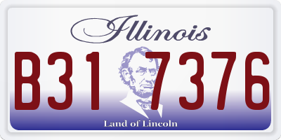 IL license plate B317376