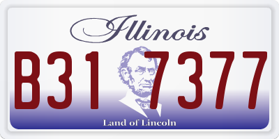 IL license plate B317377