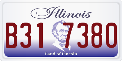 IL license plate B317380
