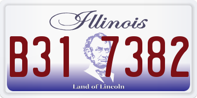 IL license plate B317382