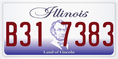 IL license plate B317383