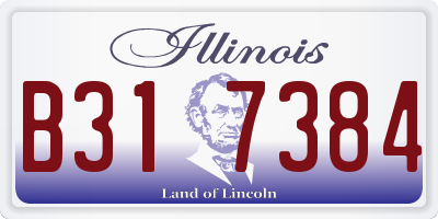 IL license plate B317384