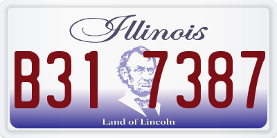 IL license plate B317387
