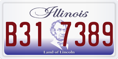 IL license plate B317389