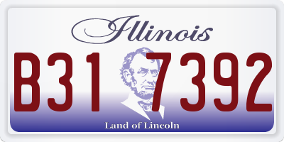 IL license plate B317392