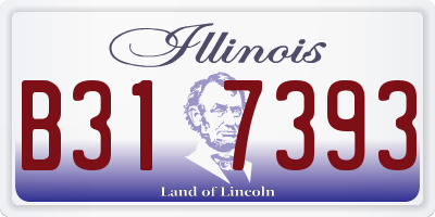 IL license plate B317393