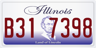 IL license plate B317398