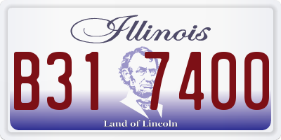 IL license plate B317400
